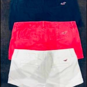 Jrs Hollister Shorts Navy,Pink&Khaki,Size 1 W-25